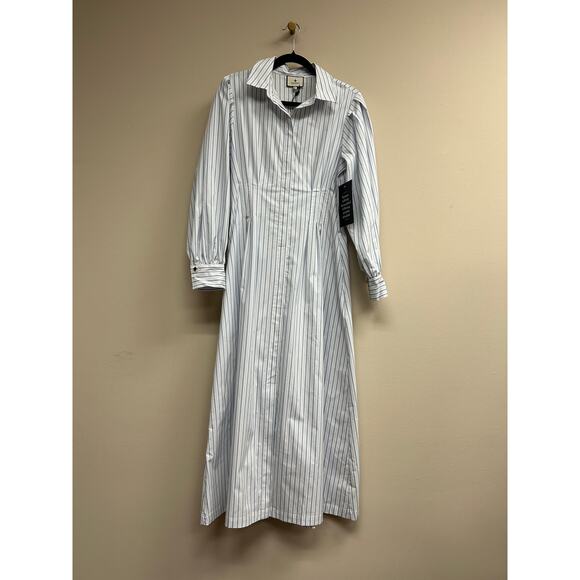 TUCKERNUCK White and Blue Stripe Corinne Dress SZ XXL NWT Retail $228 Tuckernuck - Picture 4 of 6